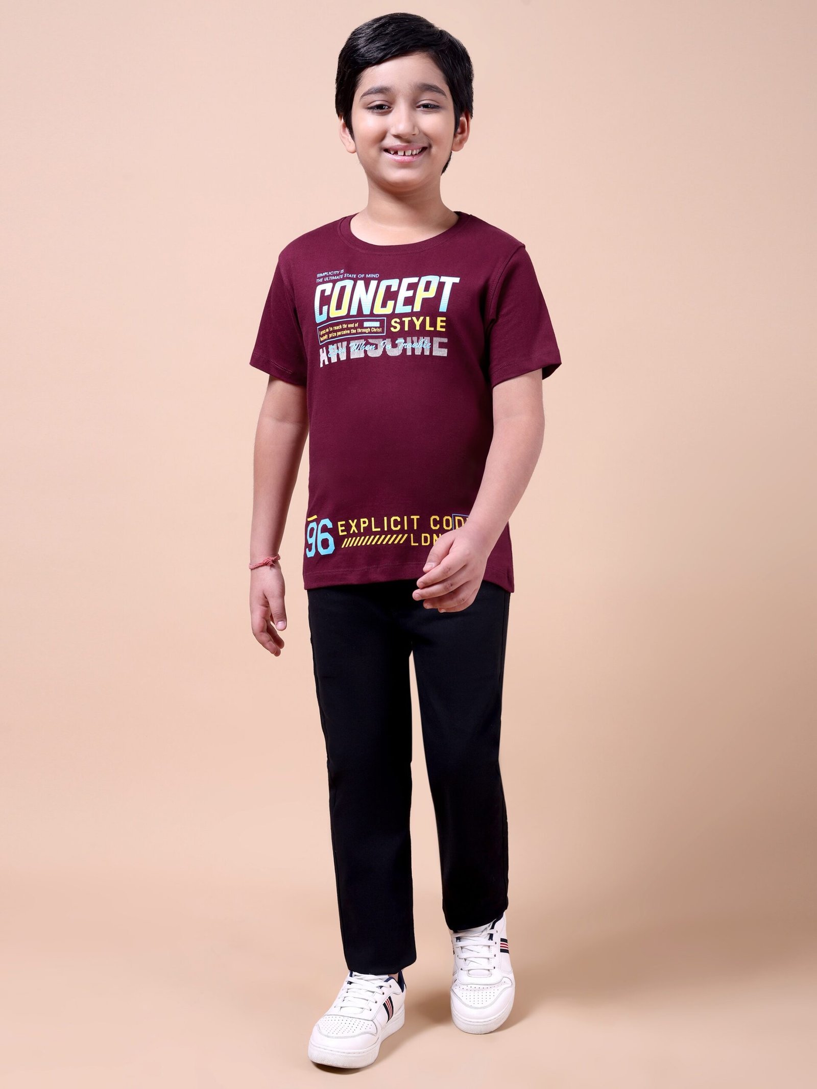 Maroon Concept Boys’ Printed T-Shirt - Image 8