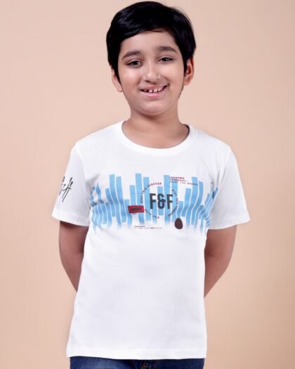 White F&F Boys’ Printed T-Shirt