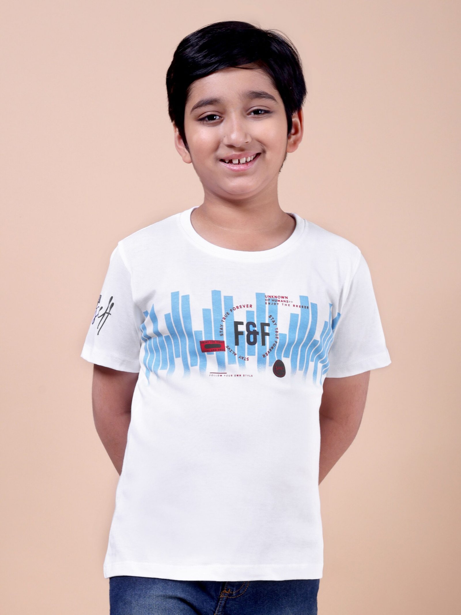 White F&F Boys’ Printed T-Shirt