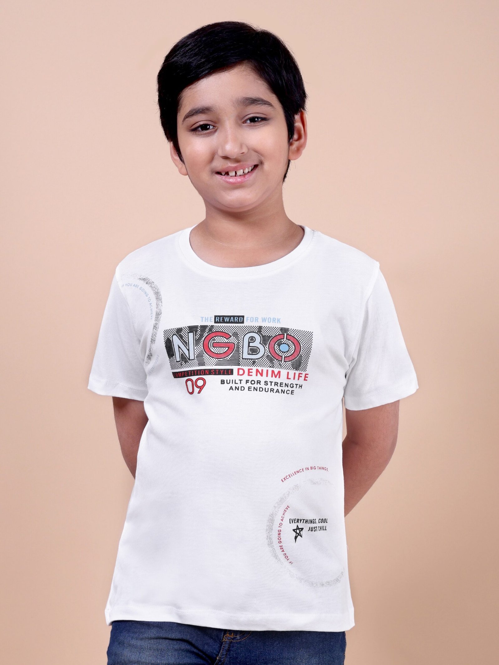 White NGBO Boys’ Printed T-Shirt - Image 7