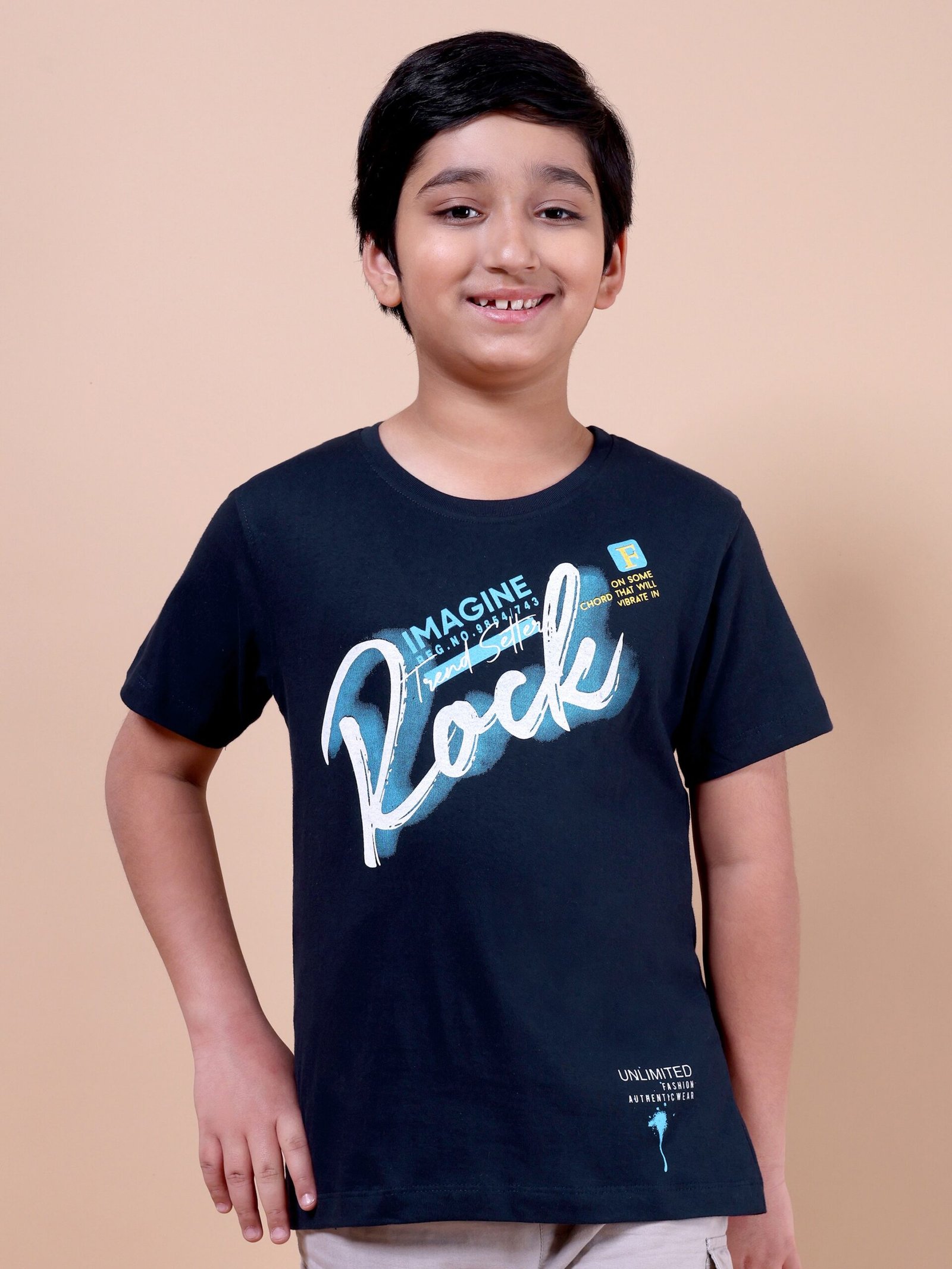 Navy Rock Boys’ Printed T-Shirt - Image 7