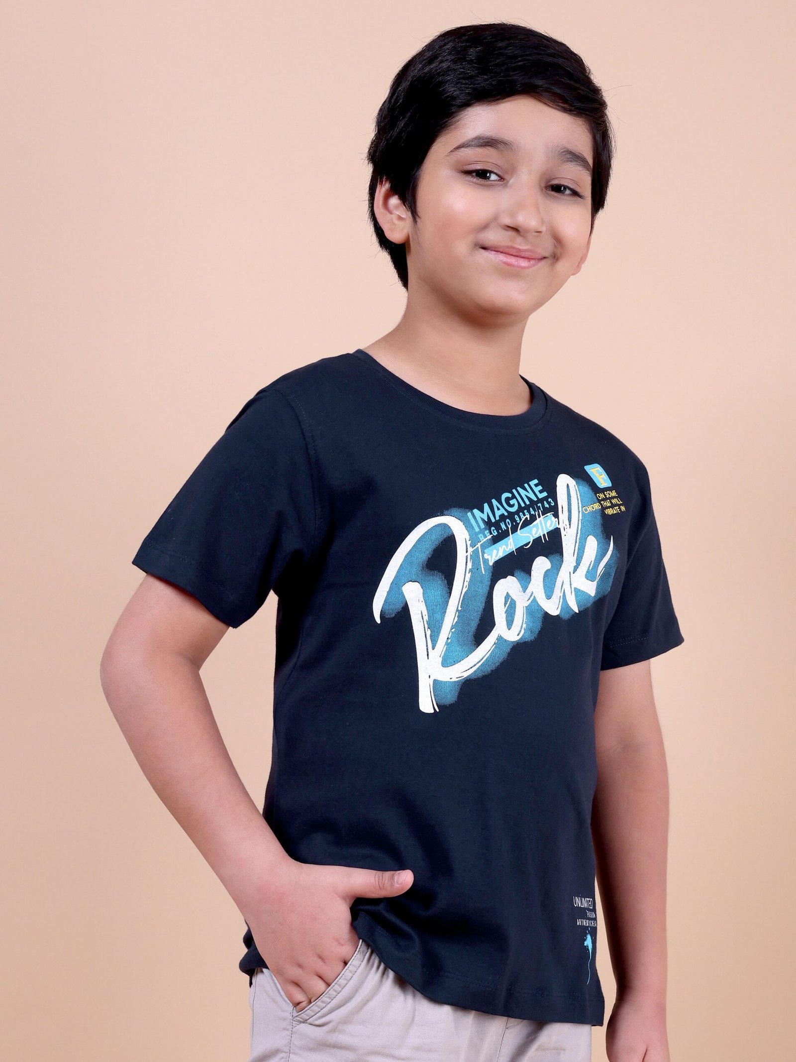 Navy Rock Boys’ Printed T-Shirt - Image 6