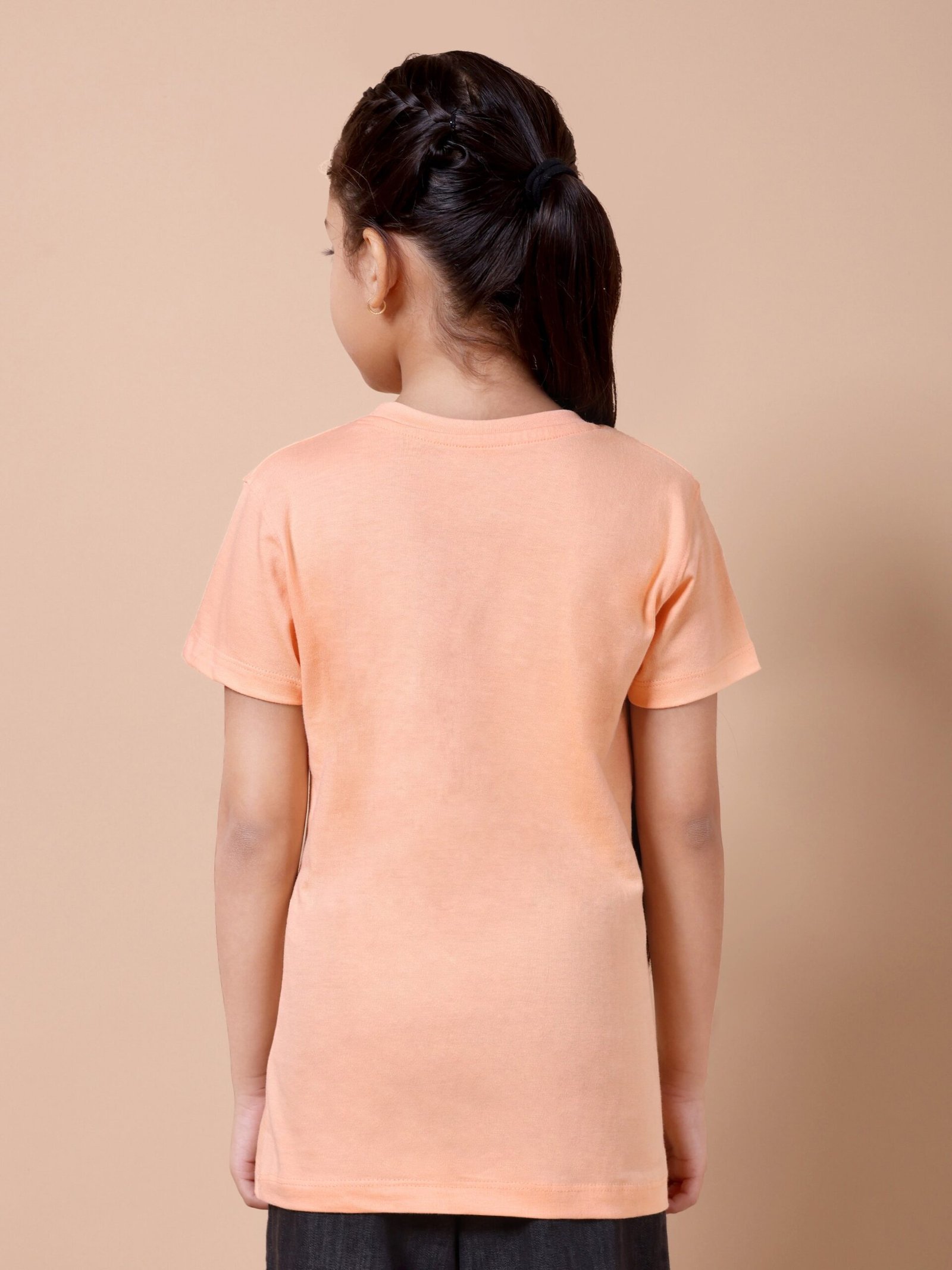 Peach Star Girls’ Printed T-Shirt - Image 3