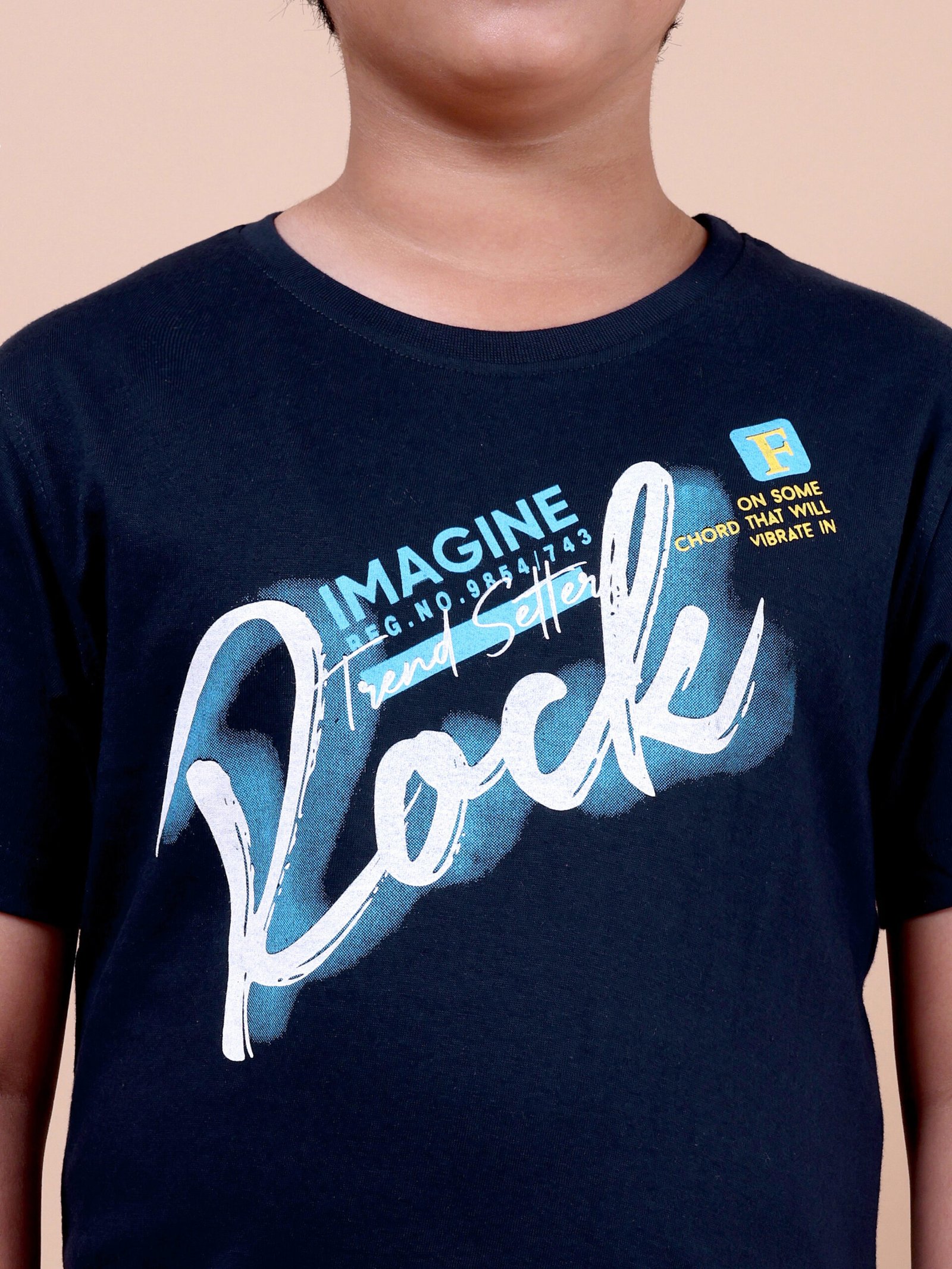 Navy Rock Boys’ Printed T-Shirt - Image 3