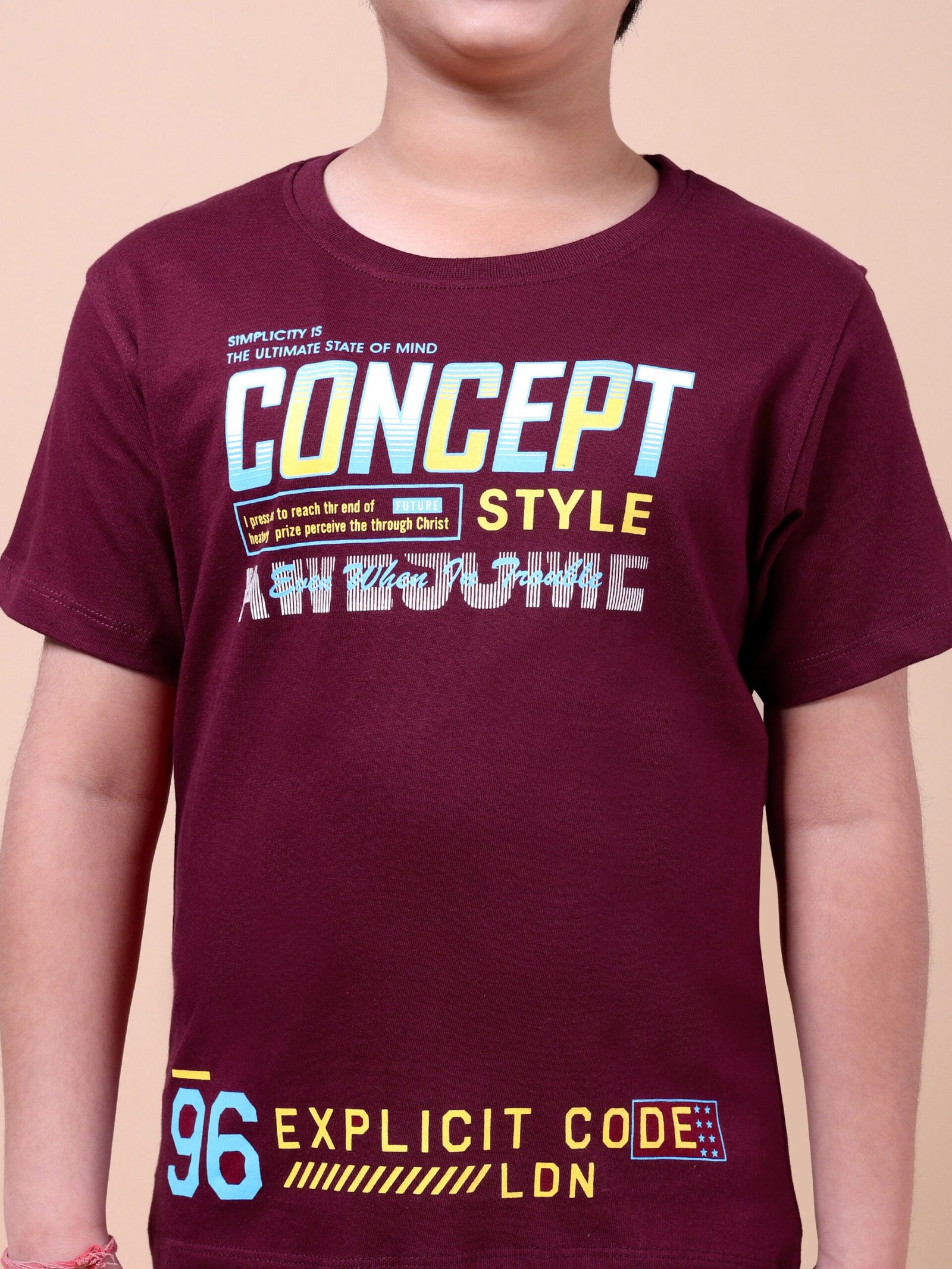 Maroon Concept Boys’ Printed T-Shirt - Image 4