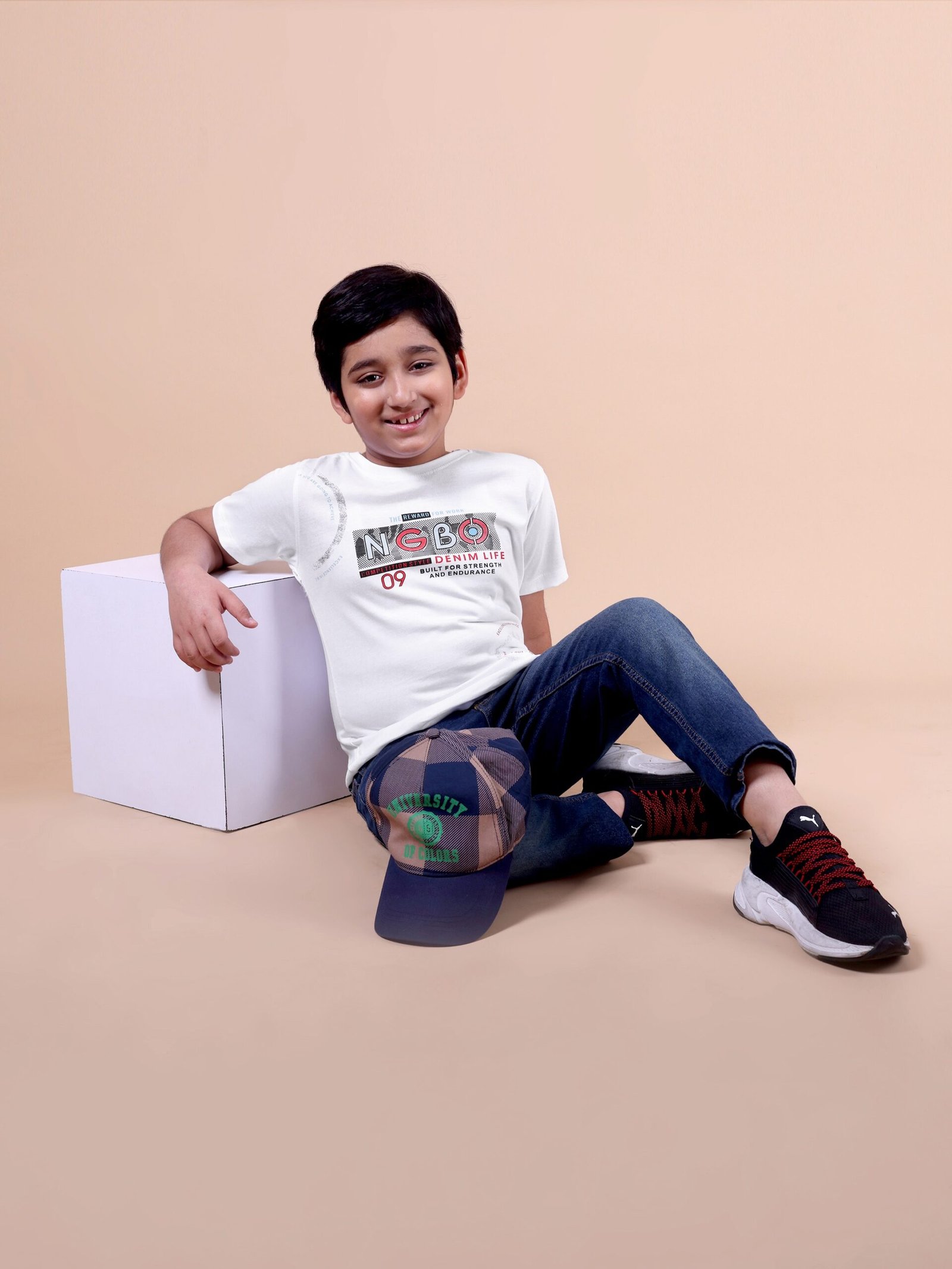 White NGBO Boys’ Printed T-Shirt - Image 3
