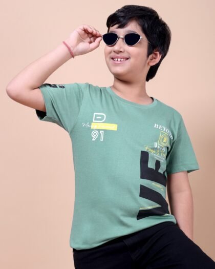 Green Beyond Boys’ Printed T-Shirt