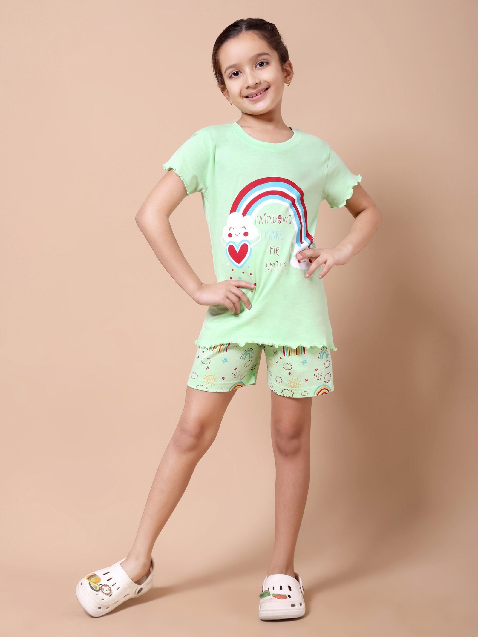 Paradise Green Rainbow Print Co-ord Set