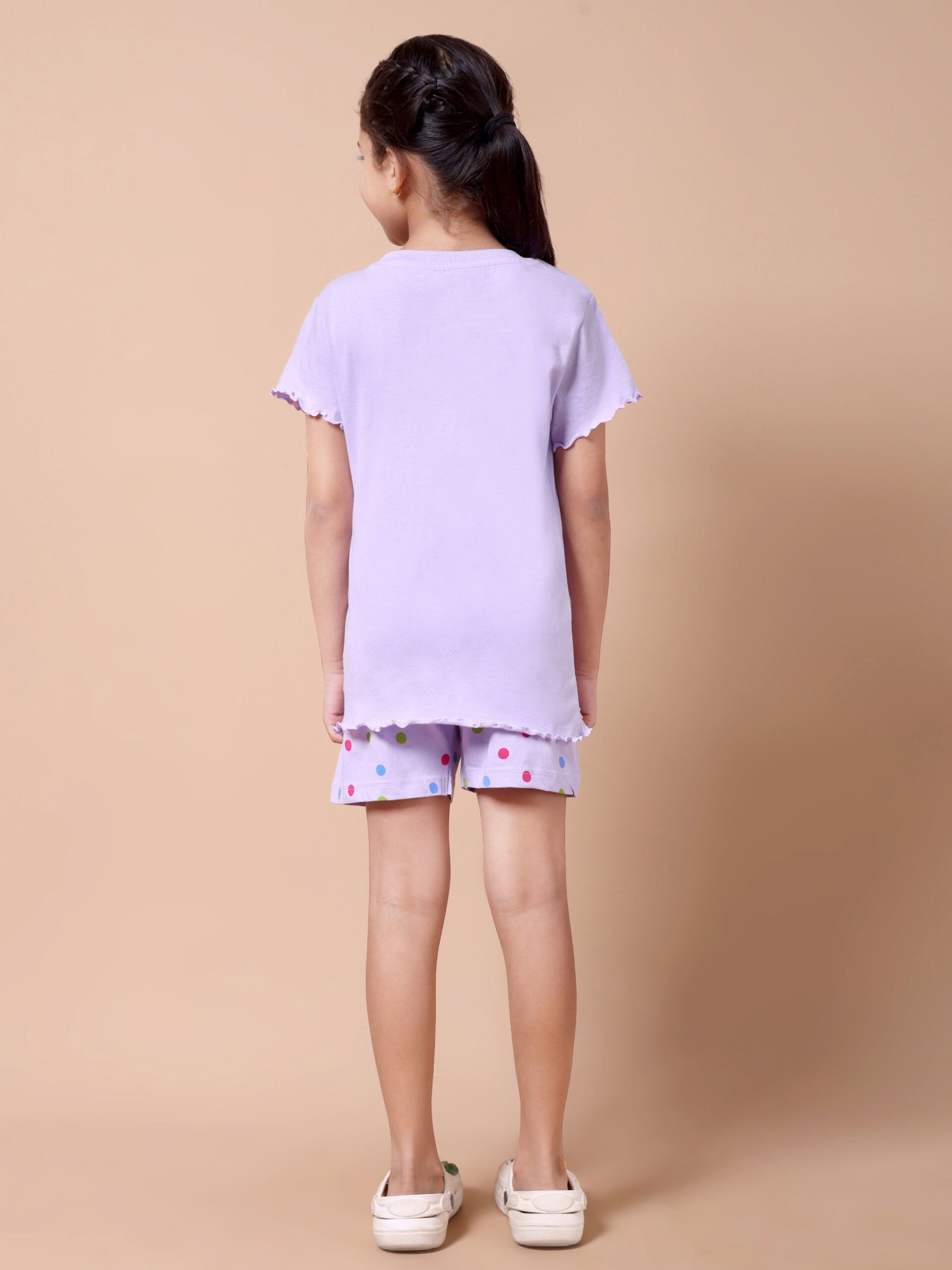Pastel Lilac Polka Dot & Slogan Co-ord Set - Image 6