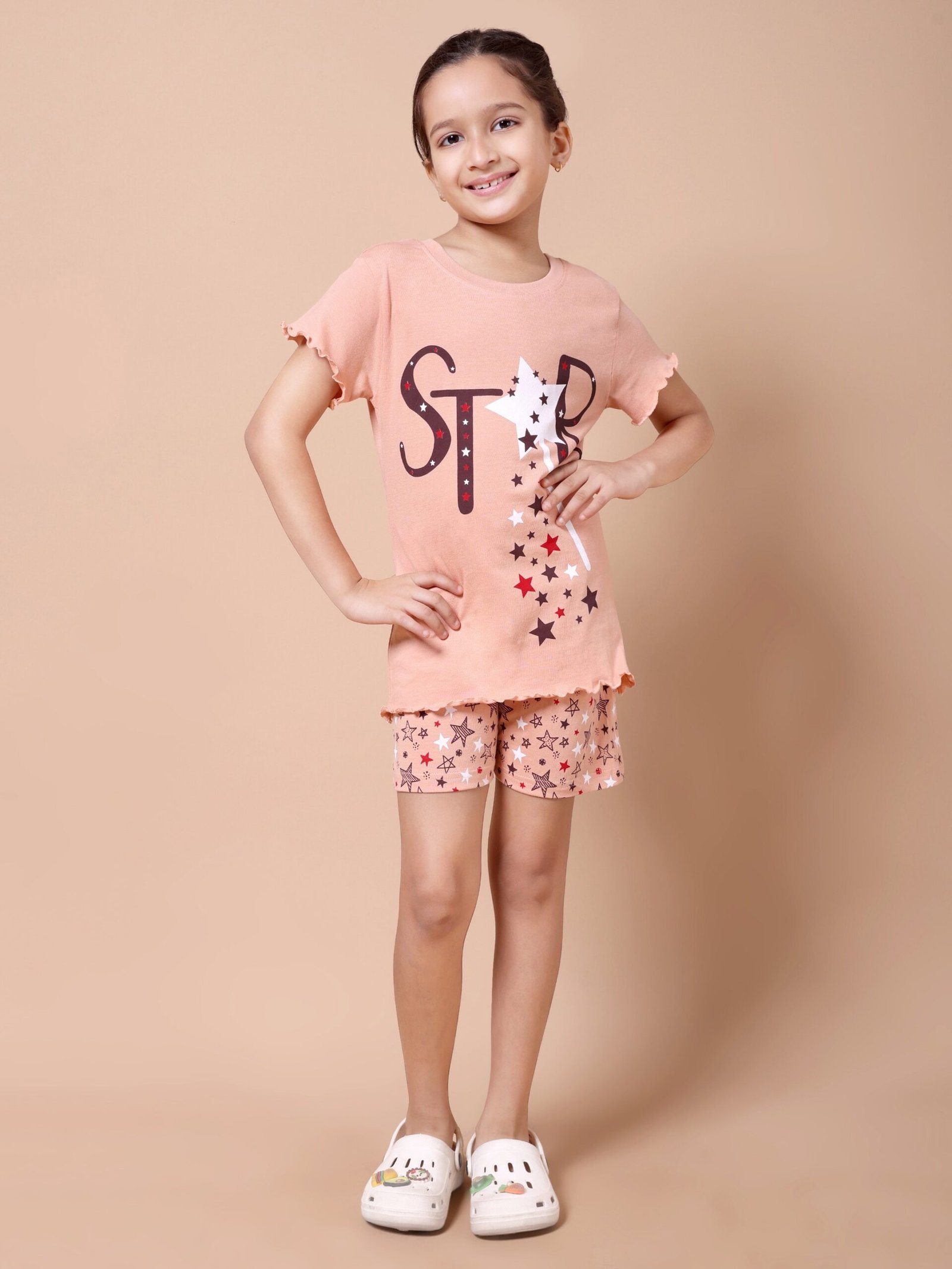Peach Pie Star Print Co-ord Set