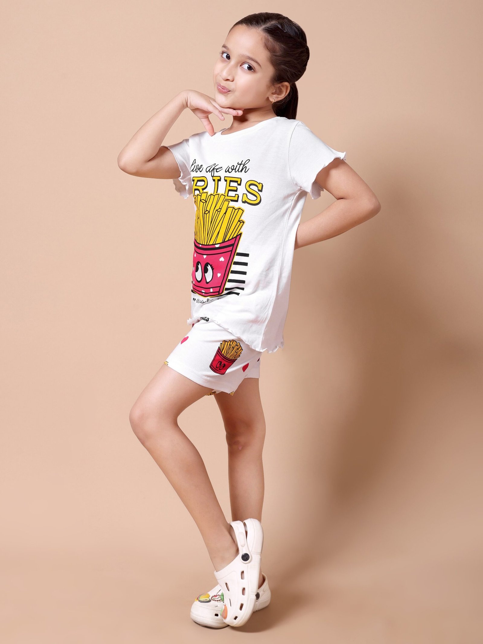 Pearl White Fries Print Co-ord Set - Image 8