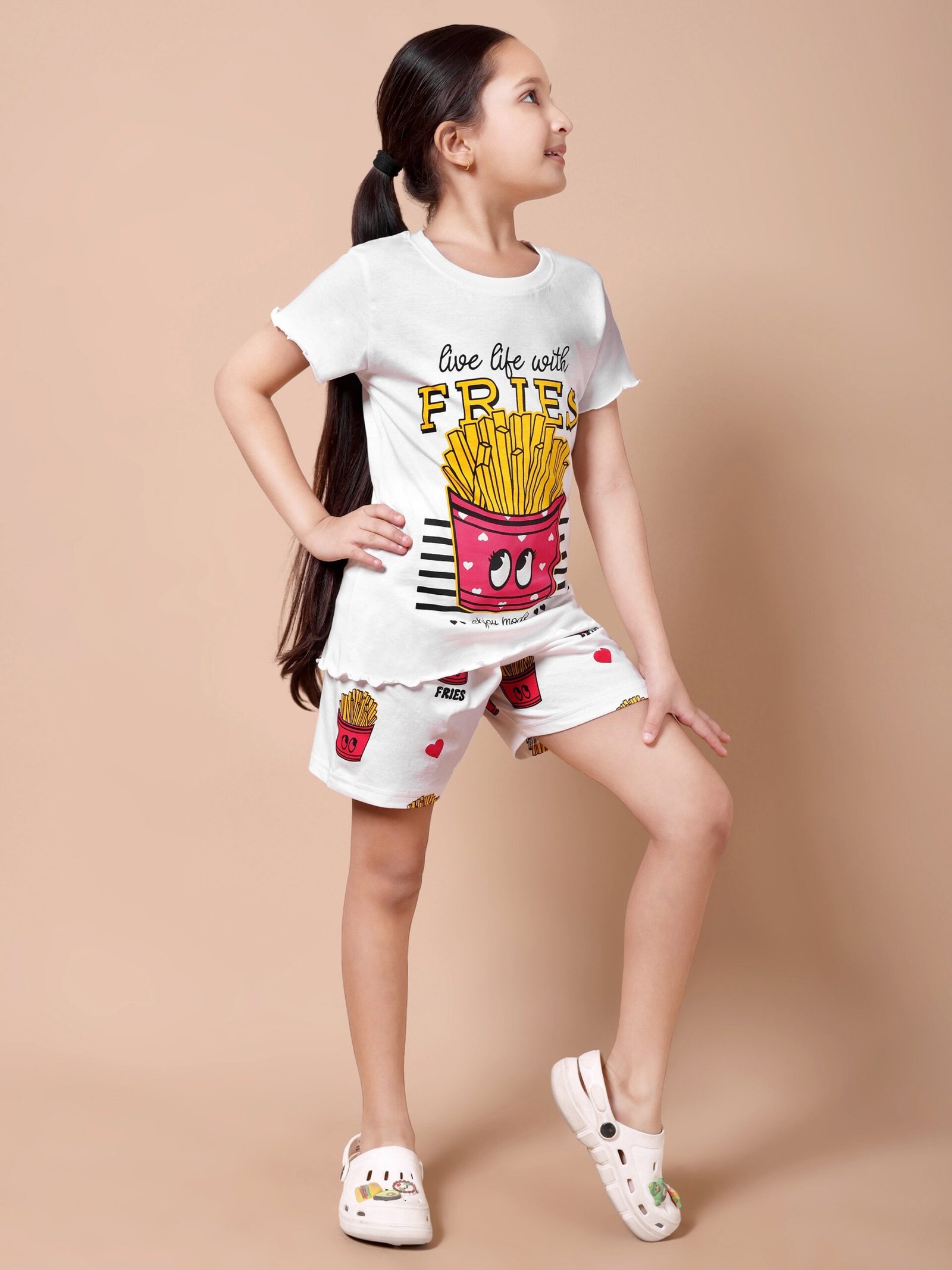 Pearl White Fries Print Co-ord Set - Image 7